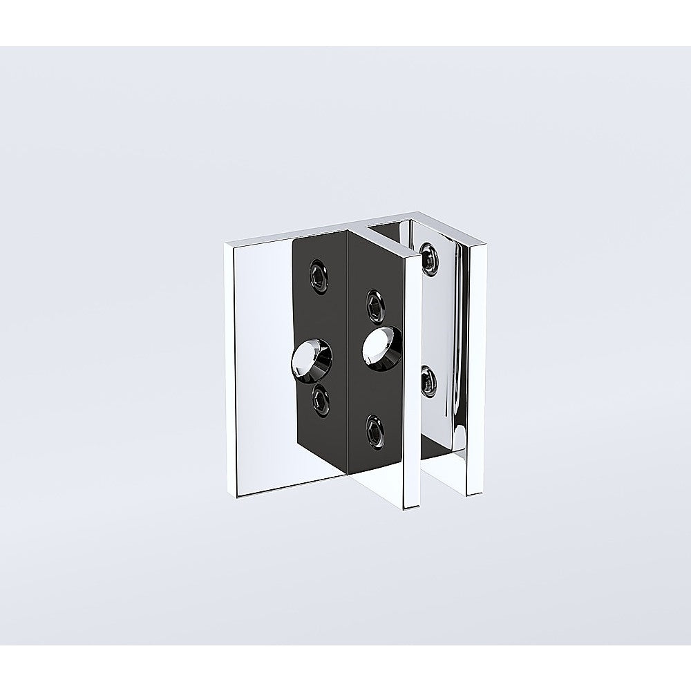 120x70cm Frameless Corner Shower Screen with Chrome Brackets & Stainless Steel Hinges, Round Knob Handle - Perfect for Modern Bathroom & Spa Style Showers
