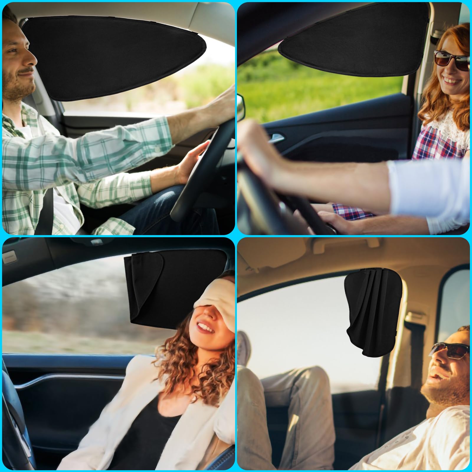 2 Pack Car Window Shades for SUV - Front Window Sun Shade Blocks UV Rays & Heat | Car Sun Shades for Driver & Passenger | Perfect for Road Trips, Summer Driving & Parking Protection