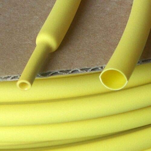 10mm Yellow Heat Shrink Tubing - 6M/19.7ft PVC Insulation Sleeve for Wire Cables, Electrical Connections & DIY Projects - Waterproof, Durable Protection for Automotive, Marine & Home Electronics
