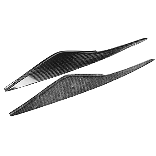 Carbon Fiber Headlight Eyebrow Eyelid Covers for Ford Mondeo MK4 2007-2013 - 2PCs Black Car Stickers - Durable Protection & Stylish Upgrade for Front Lights - Perfect for Car Customization & Night Driving Safety