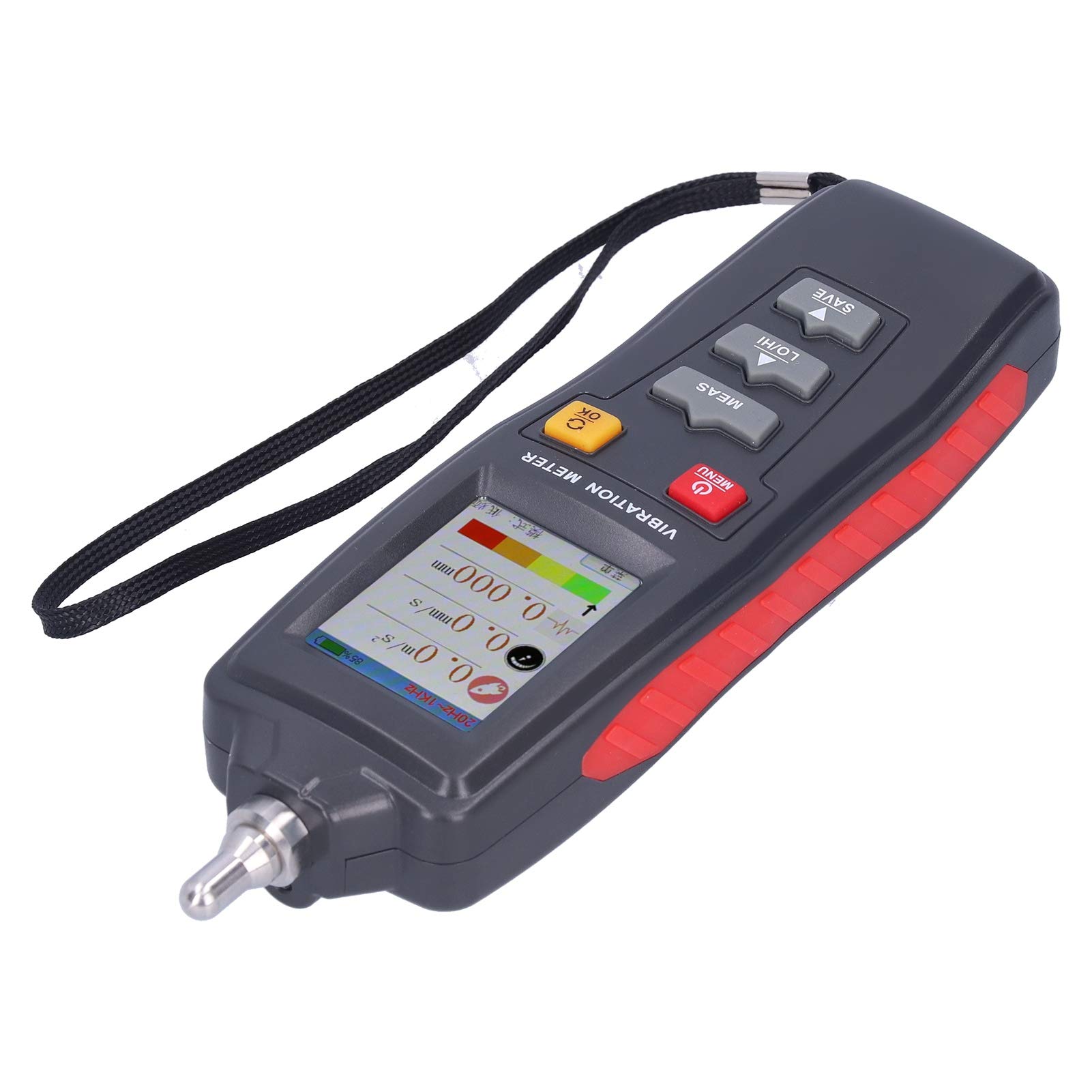 Eujgoov WT63B Portable Vibration Meter - Digital Vibrometer Tester for Industrial Equipment, HVAC Systems & Machinery Vibration Analysis | Measures Displacement, Velocity & Acceleration | Durable Construction for On-Site Testing