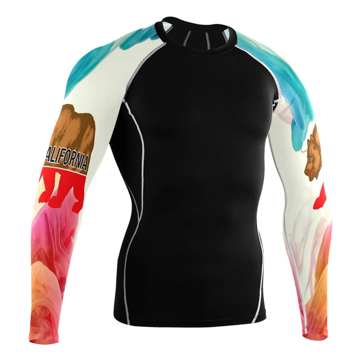 PUGONGYING Men's Compression Long Sleeve Baselayer Shirt - Moisture Wicking Athletic Running Top & Lightweight Thermal Undershirt for Workout, Hiking & Cold Weather Layering