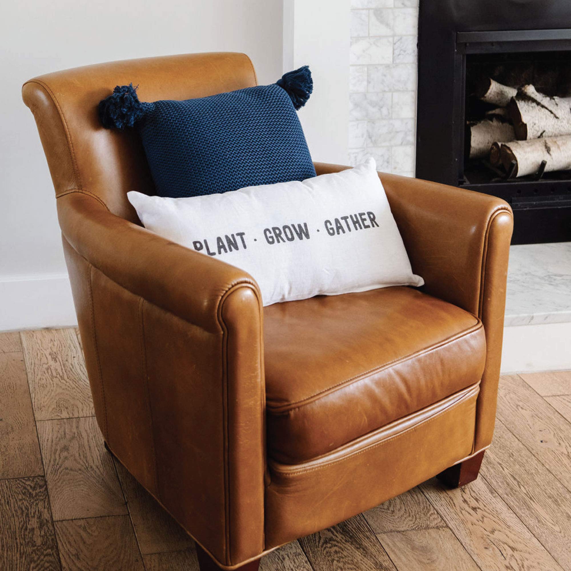 Latter-Day Home Plant Grow Gather Throw Pillow - Inspirational Decorative Pillow with Quotes for Home, Office & Farmhouse Decor - 12'' x 24'' - Perfect for Sofa, Bedroom and Cozy Reading Nook