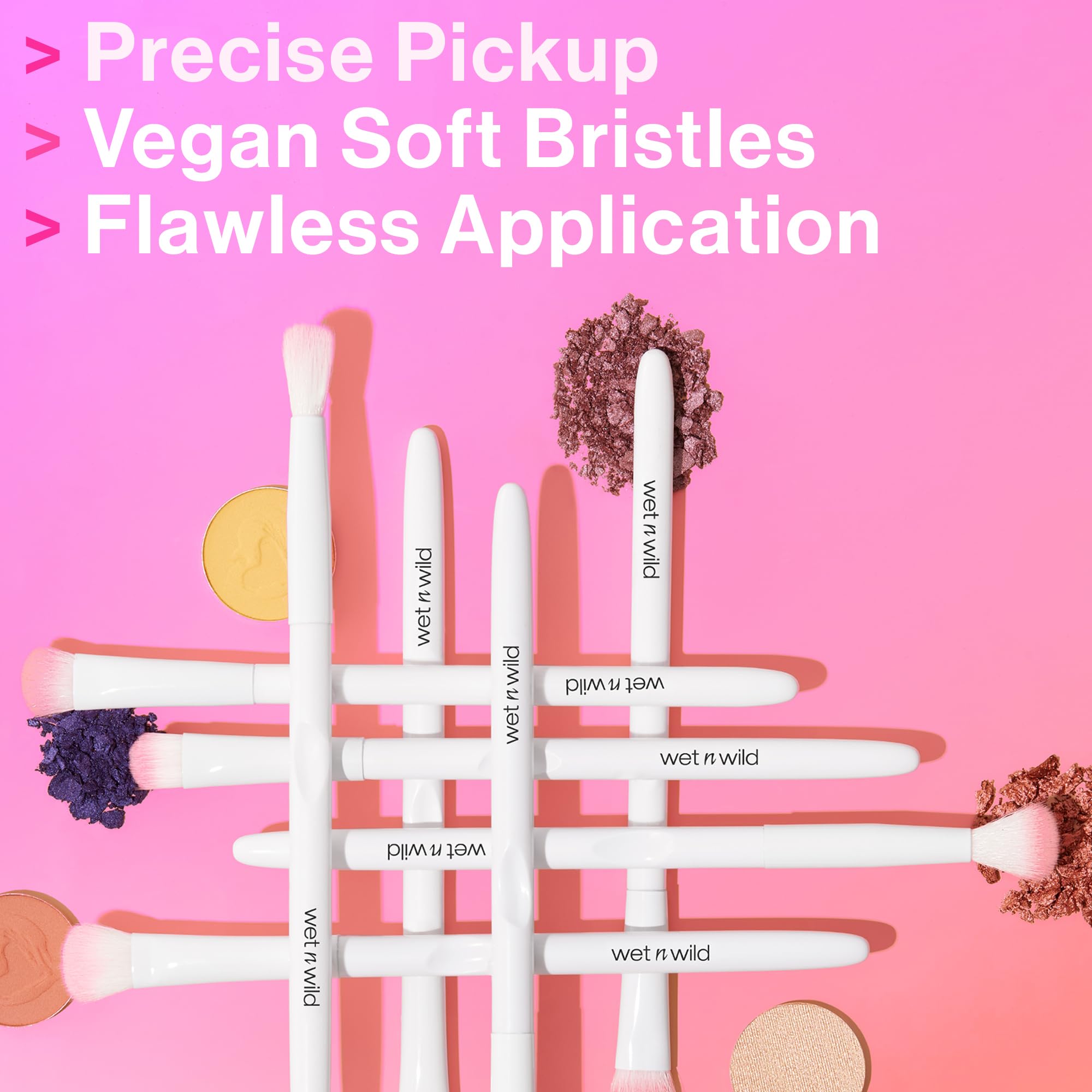 Wet n Wild Small Eyeshadow Brush - White | Professional Makeup Brush for Precise Eyeshadow Application | Perfect for Travel & Everyday Makeup