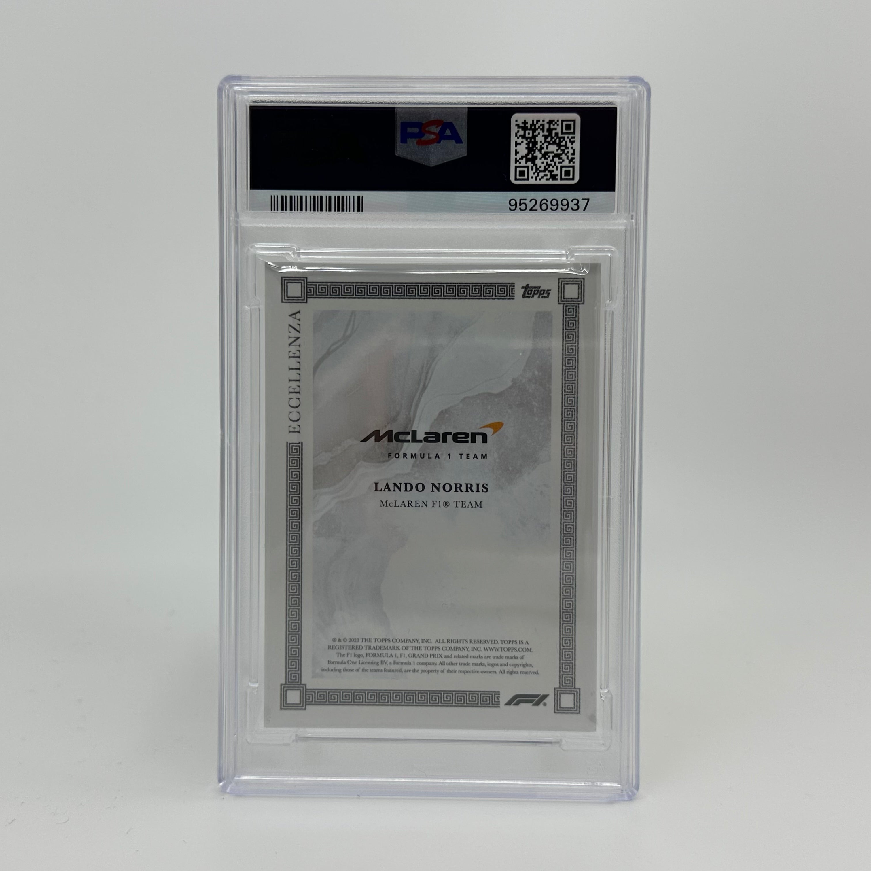 2023 Topps Eccellenza F1 PSA 8 Lando Norris Gray Card 34/75 - Rare Collectible for F1 Fans & Sports Memorabilia Enthusiasts - Perfect for Display, Trading, and Investment