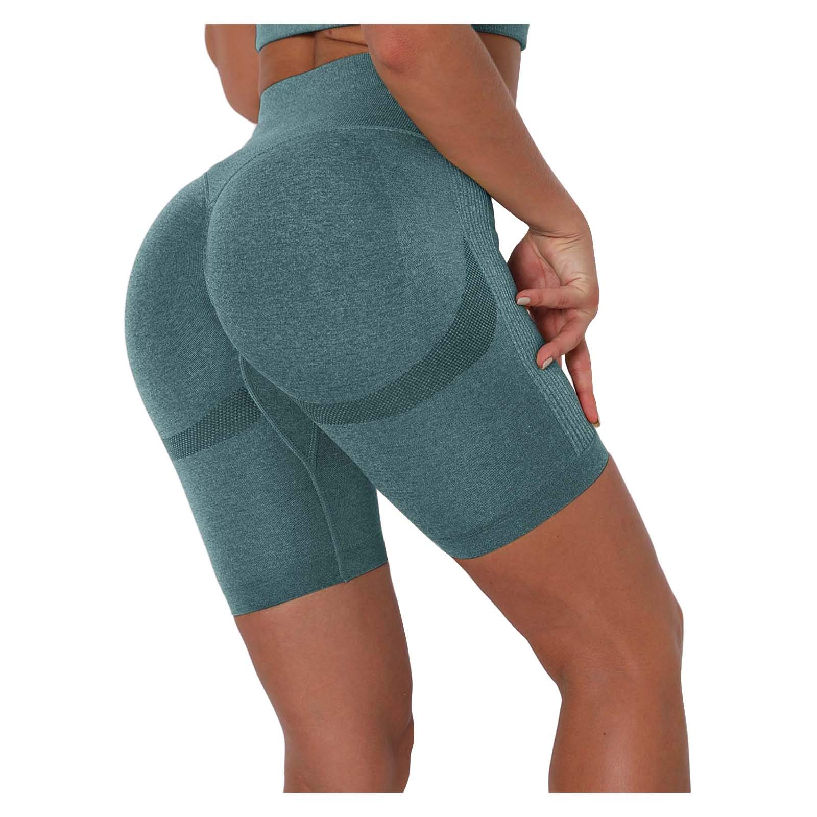 Women's Workout Shorts - Sexy Gym & Yoga Spandex Shorts for Running & Lounge Wear - Green