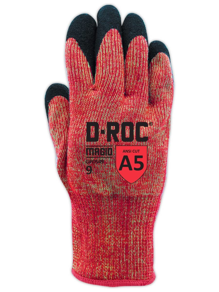 Heat Resistant Cut Level A5 Work Gloves - 24 Pairs, Nitrile Palm-Dot Coated (Nitrix), Size 11/XXL, Reusable, 13-Gauge Aramid Shell - Ideal for Welding, Construction & Industrial Safety (GPD549)