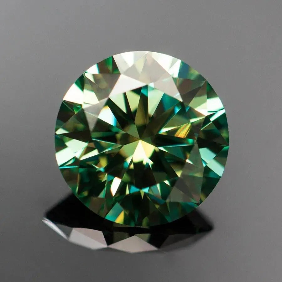 Loose Moissanite Stones - Pink, Black, Green, Blue, Yellow, Purple, Gray, Red | Round Cut GRA Certified Diamonds & Gemstones for Jewelry Making, Engagement Rings & Wedding Bands