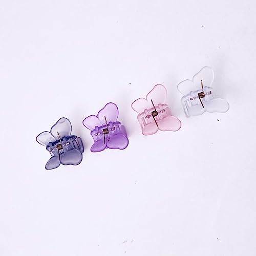 APPSAMBR Women's Hair Clips - 6 Pack Candy Color Transparent 3D Butterfly Claw Clips for Girls & Women | Hair Accessories for School, Work, Parties & Everyday Use
