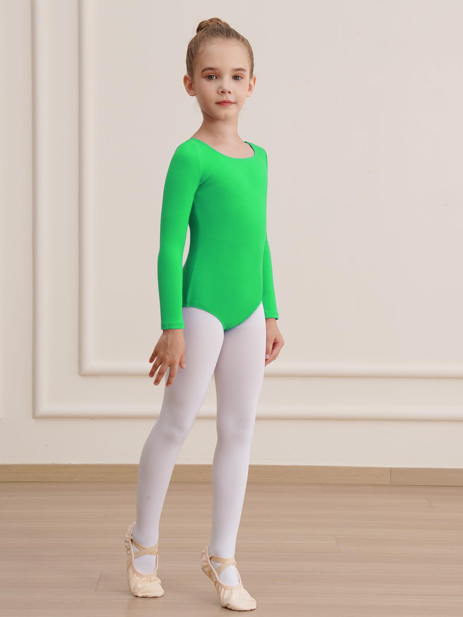 Black Long Sleeve Leotard for Girls - Gymnastics & Ballet Dance Bodysuit - Toddler Dancewear for Performance, Practice & Recitals