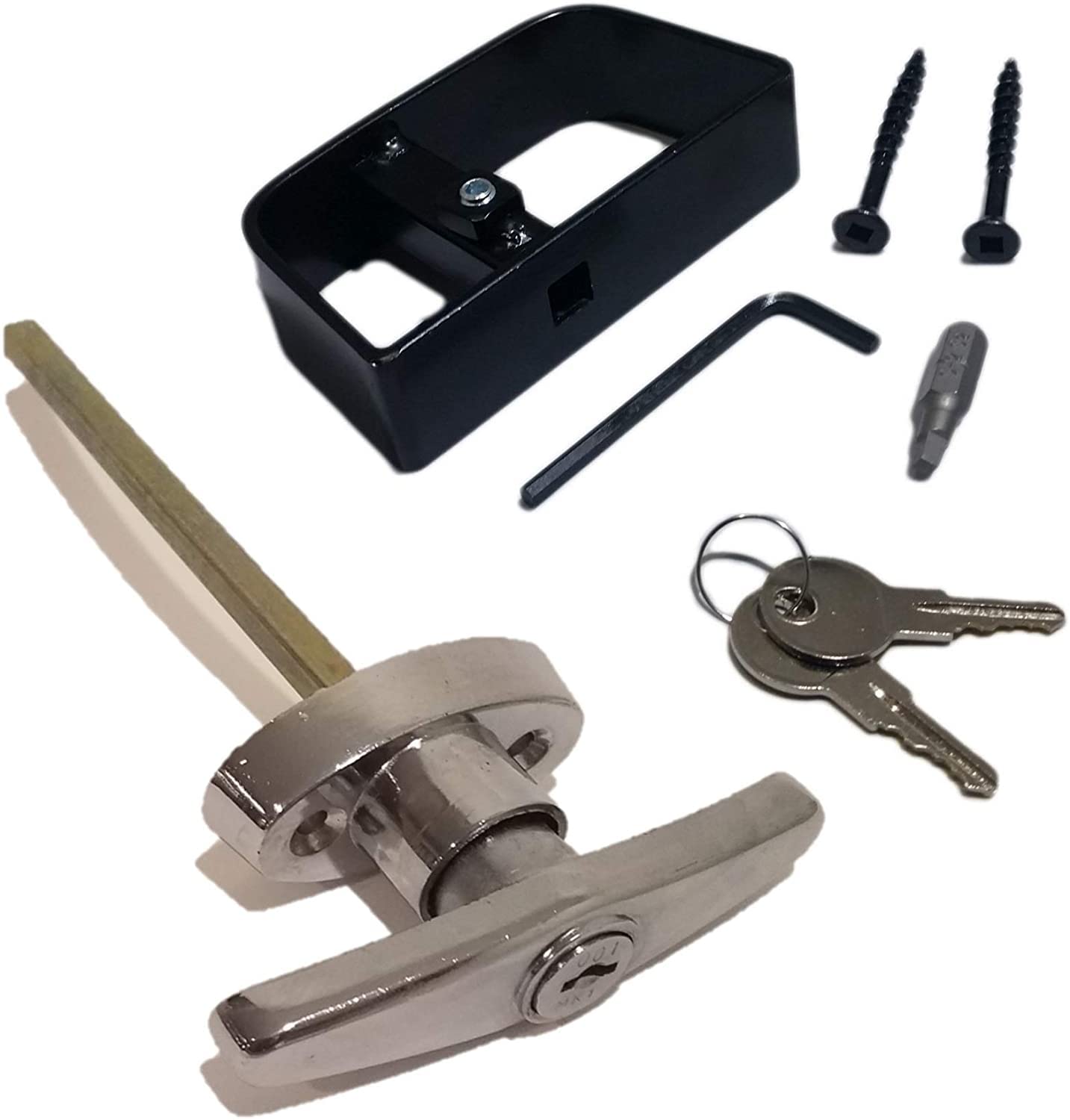Heavy Duty Shed Door T-Handle Lock Kit with 5.5
