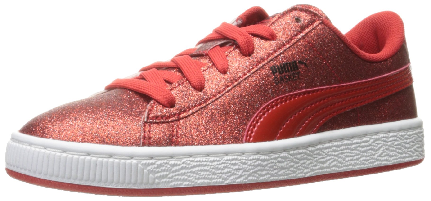 PUMA Basket Holiday Glitz Kids Sneakers - Lightweight Comfortable Shoes for Boys & Girls (Toddler/Little Kid/Big Kid) - Perfect for School, Play & Holiday Outfits