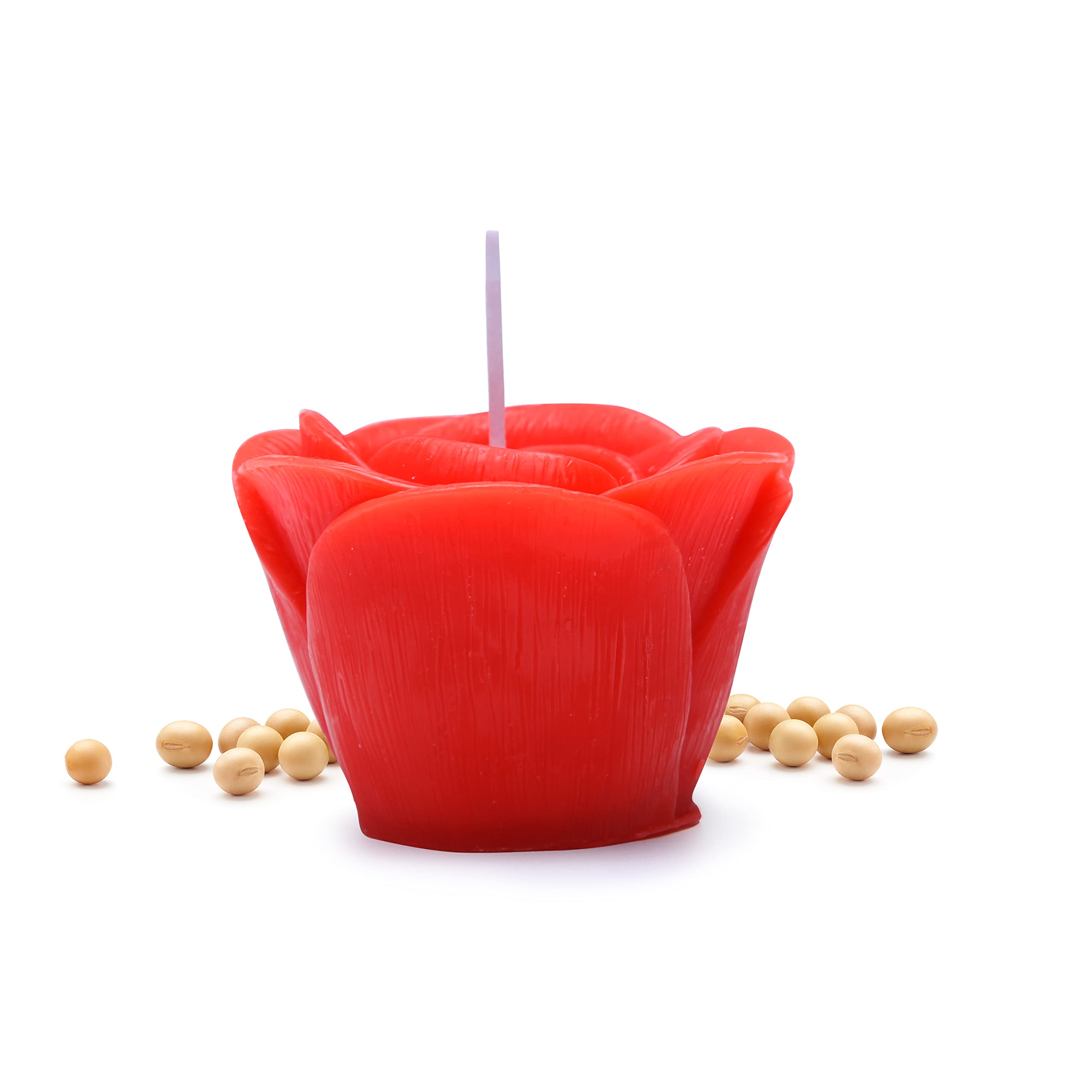 Rose Shaped Scented Candles - Floral Aromatherapy Candles for Valentine's Day, Weddings, Birthdays & Home Decor | Romantic Gift for Women, Couples & Friends | Long-Lasting Flower Fragrance (Red Rose) - Perfect for Relaxation, Romantic Dinners & Spa Nights