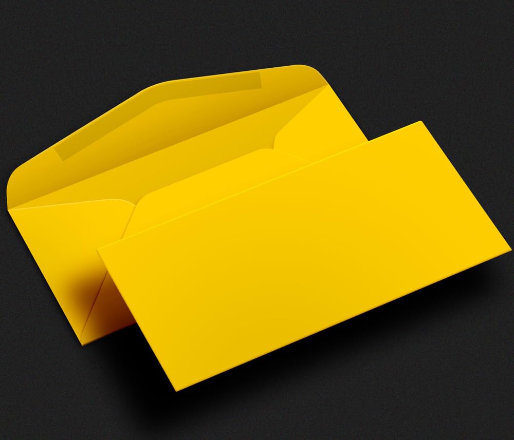 #10 Self-Sealing Envelopes with Gummed Closure - Pack of 100 for Mailing, Business Correspondence & Invitations - Perfect for Office, Home & Wedding Stationery Needs