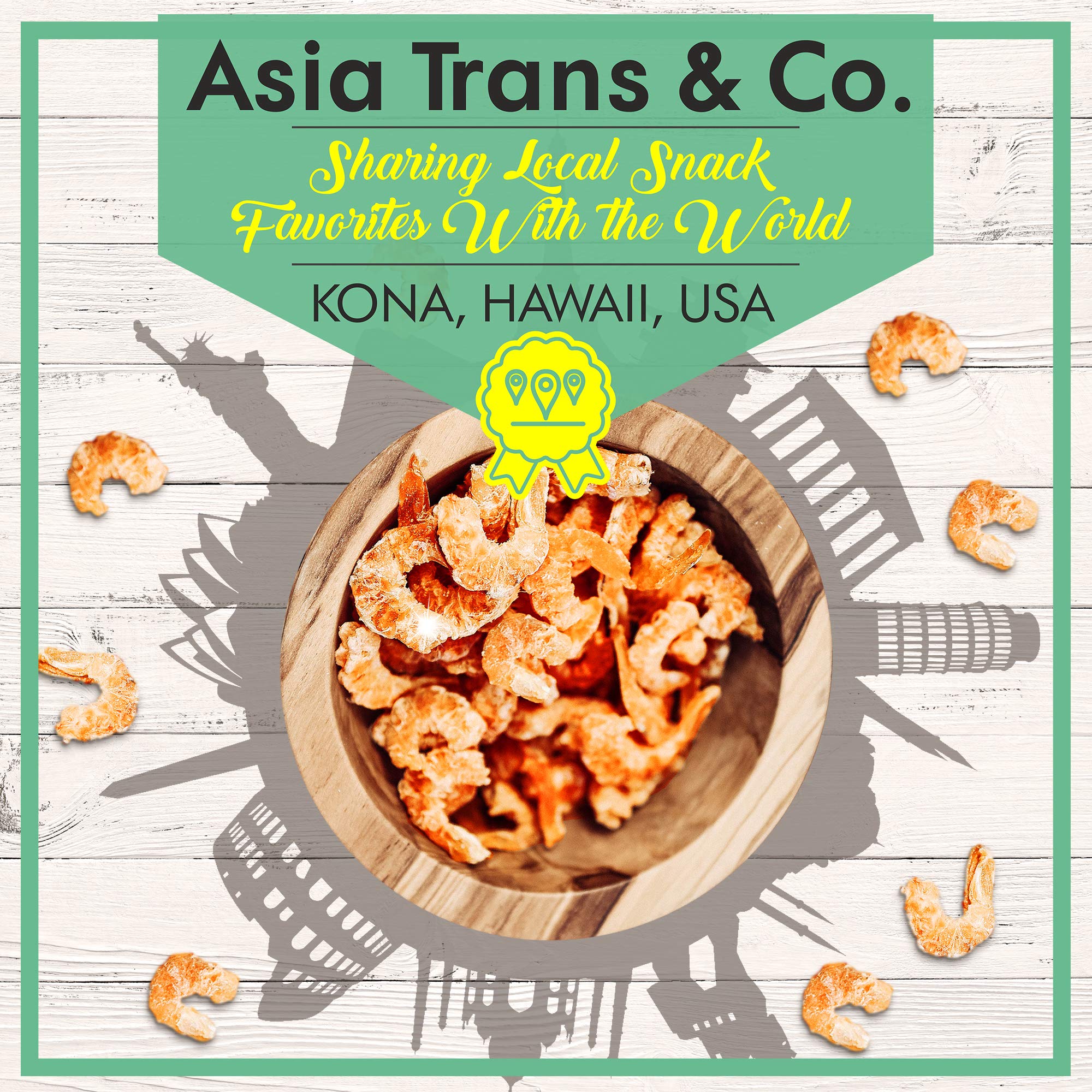 Premium Dried Louisiana Large Shrimp - Wild Caught, Dehydrated Snacks - Perfect for Asian Cuisine, Seafood Salads, Pad Thai, Soups & Party Appetizers