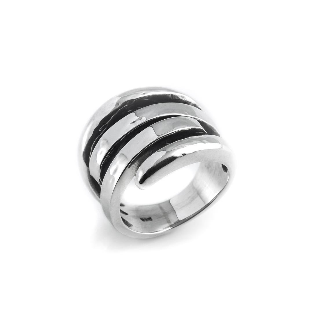 925 Sterling Silver Wrap Ring for Men & Women - Chunky Multi-Band Overlapping Hug Design - Solid Silver Statement Jewelry - Perfect for Weddings, Anniversaries & Everyday Wear