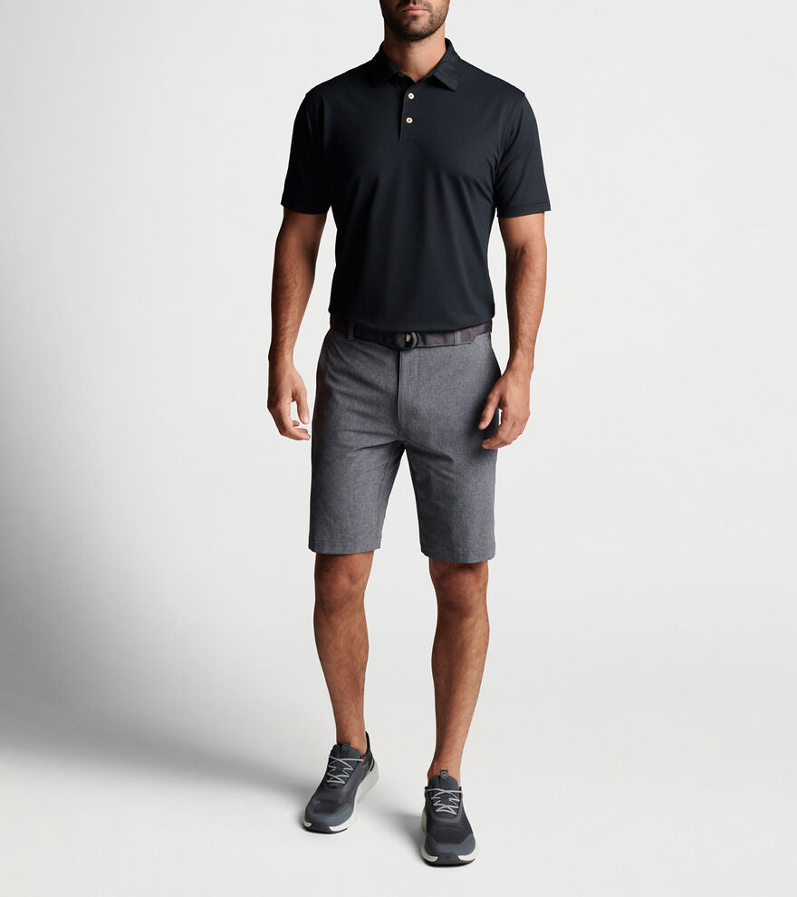 Peter Millar 10 Inch Shackleford Performance Hybrid Shorts - Iron Color | Moisture-Wicking Golf & Casual Shorts for Men | Perfect for Golf, Tennis & Summer Outdoor Activities