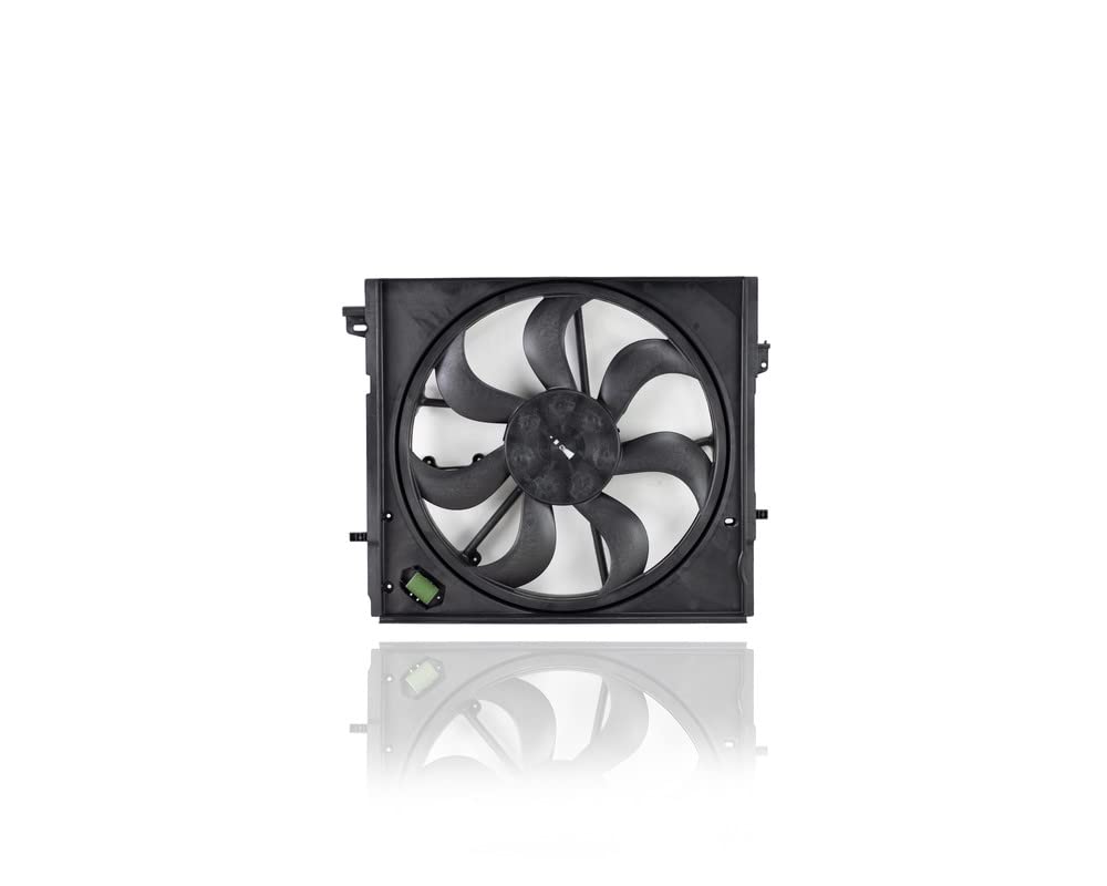 Dual Radiator and Condenser Fan Assembly Replacement for 2017-2019 Nissan Rogue Sport/Qashqai 2.0L 4-Cylinder - Compatible with OEM Part 214816MA0A - Pacific Best Inc - Perfect for Engine Cooling System Maintenance and Repair