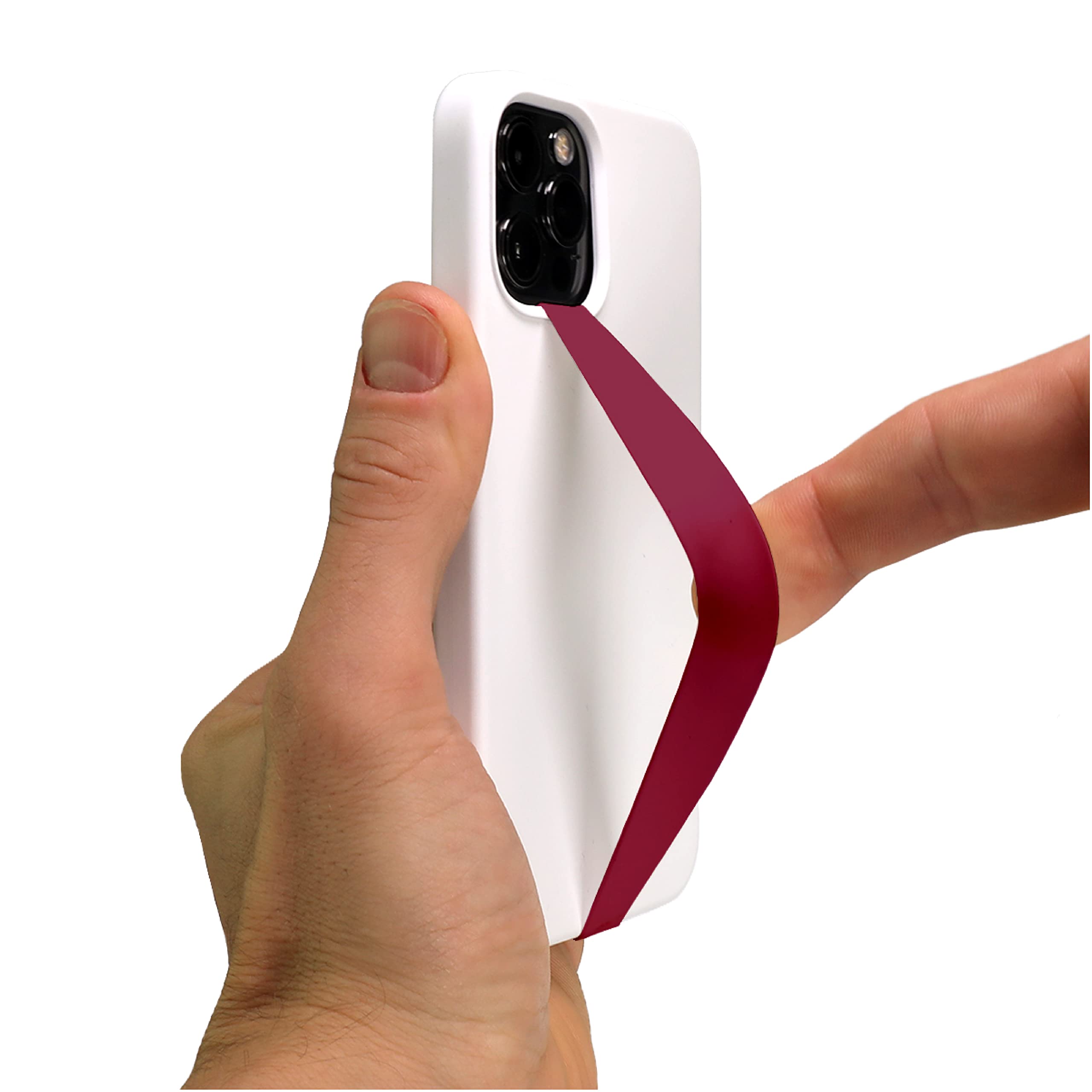 Silicone Elastic Phone Grip Strap - Secure & Discreet Phone Holder for Hands | Small, Lightweight & Slim Design | Perfect for Running, Commuting & Everyday Use
