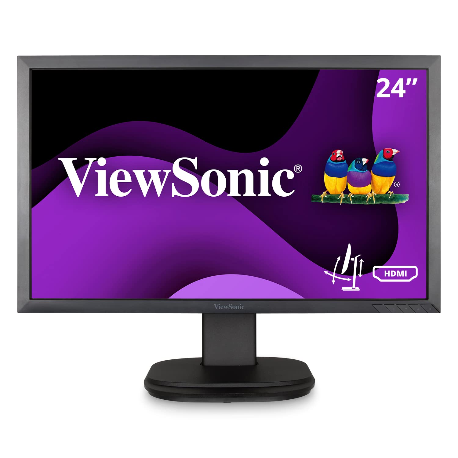 ViewSonic VG2439smh-2 24-inch Full HD Ergonomic Monitor with MVA Panel, 5ms Response Time, VGA/HDMI/DisplayPort/USB Ports & Built-in Speakers - Ideal for Home Office, Gaming, and Professional Workstations