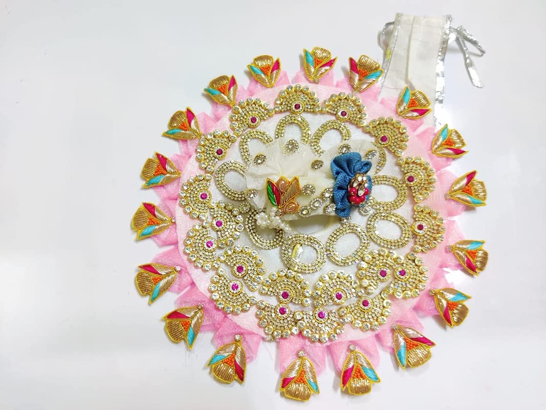 Premium Laddu Gopal Krishna Designer Dress - Size 5 (RK_388) | Handcrafted Indian Deity Outfit for Puja, Wedding & Festival Celebrations