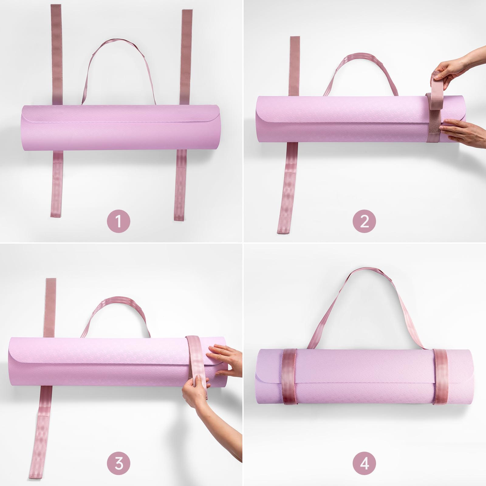 Trilancer Adjustable Yoga Mat Strap with Hook and Loop Closure - Yoga Mat Carrier & Organizer (Mat Not Included) - Perfect for Yoga, Pilates, Gym & Travel