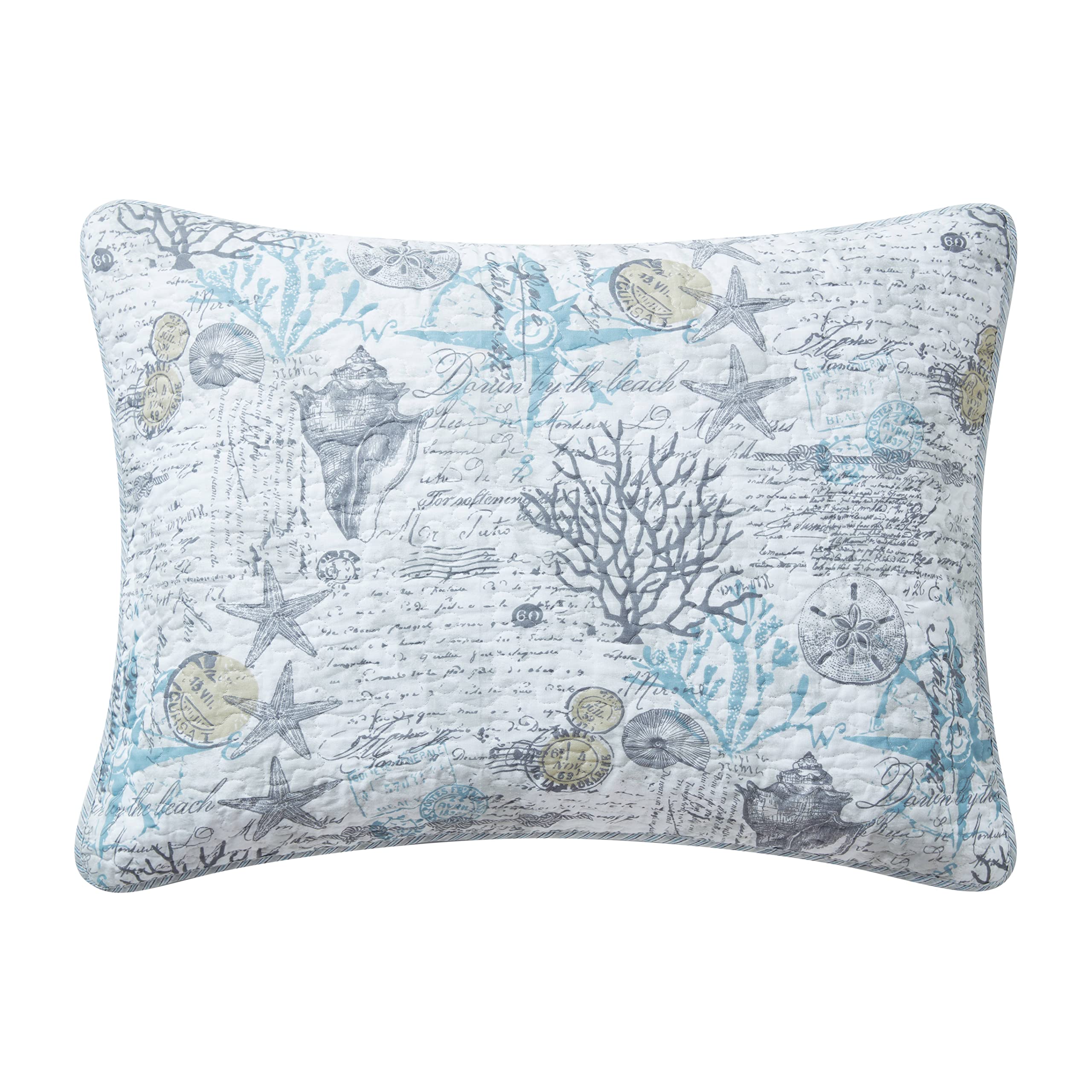 Tommy Bahama Reversible Queen Quilt Set - 100% Cotton Beach Themed Bedding with Matching Shams, All-Season Comfort in Beach Bliss Grey | Perfect for Coastal Bedrooms, Guest Rooms & Vacation Homes