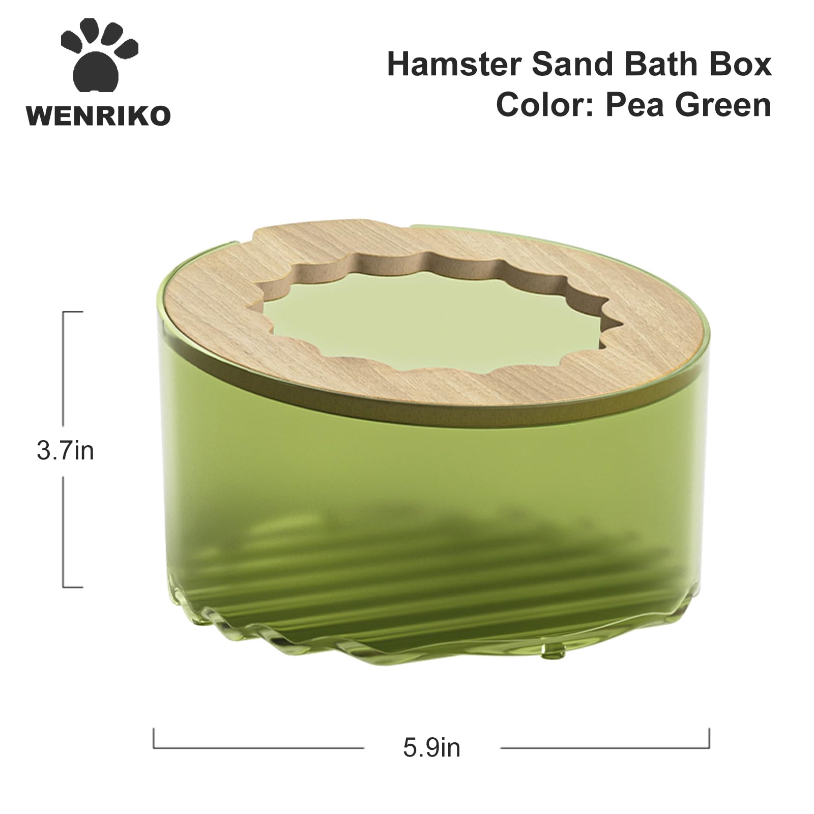 Premium Hamster Sand Bath Box - Small Animal Bathing Container for Dwarf Hamster, Syrian Hamster & Gerbil | Easy to Clean Cage Accessories | Perfect for Playtime & Grooming in Pet Habitats