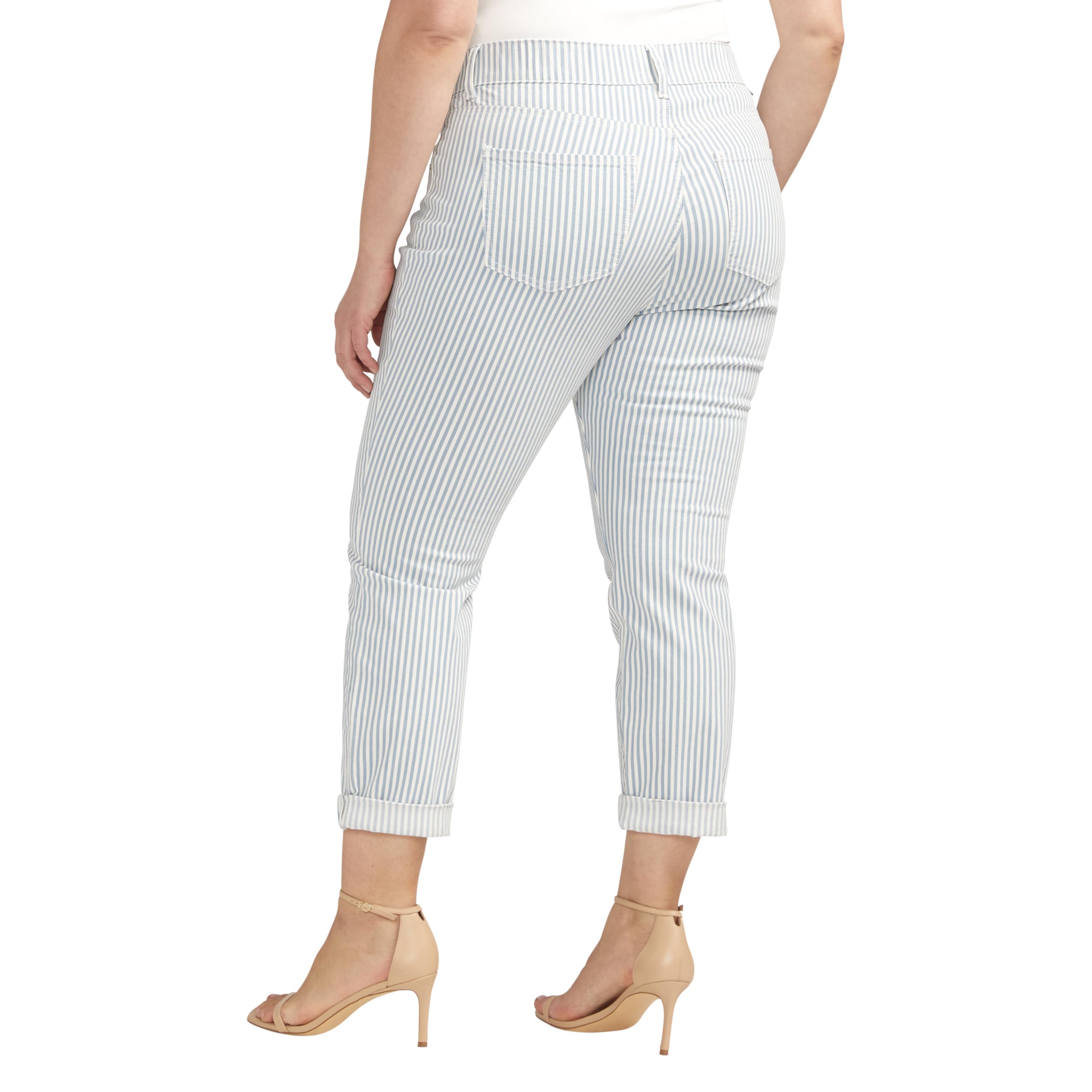 JAG Women's Plus Size Carter Mid Rise Girlfriend Jeans - Legacy | Comfortable Stretch Denim for Curvy Figures | Perfect for Casual Outings, Work & Weekend Wear