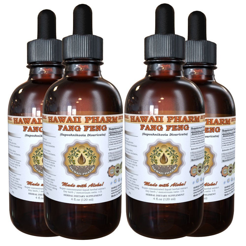 Fang Feng Tincture - Siler Root Liquid Extract (Saposhnikovia Divaricata) | Herbal Supplement 4x4 oz | Supports Immune Health & Natural Wellness for Daily Use