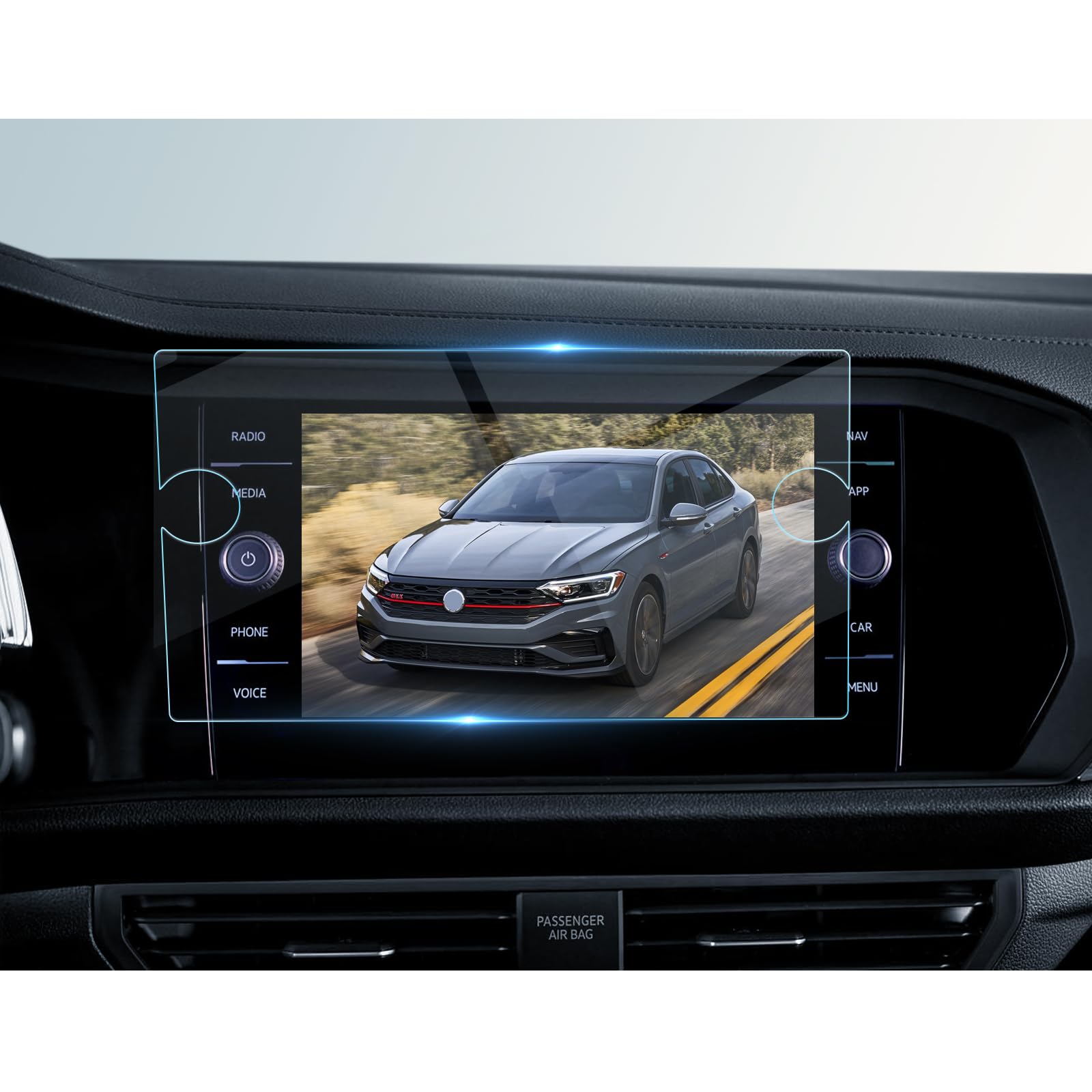 BIBIBO Tempered Glass Screen Protector for 2024-2025 VW Jetta (SE, SEL, GLI Autobahn) - 8