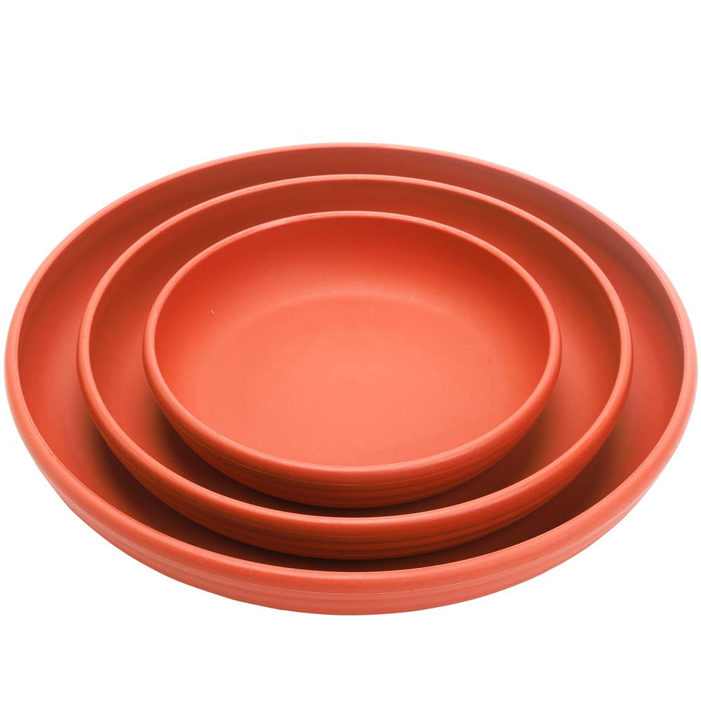 Sungmor 3-Pack Plastic Plant Saucers - 6.8