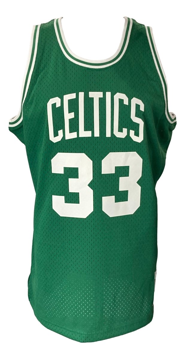 Larry Bird Autographed Boston Celtics Green Mitchell & Ness Hardwood Classics Swingman Jersey with JSA COA - Perfect for NBA Memorabilia Collectors and Celtics Fans