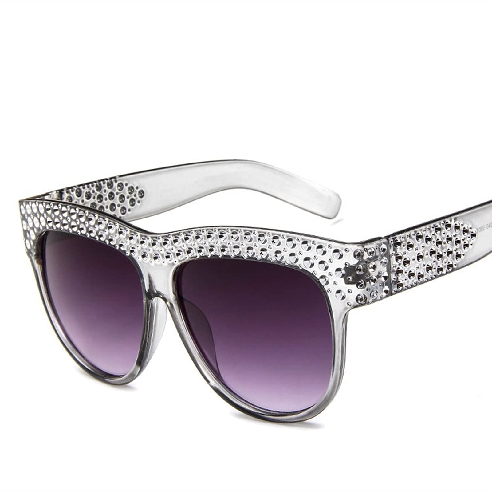 AMFG Women's Diamond-Studded Fashion Sunglasses - Trendy Oversized Frame UV Protection Unisex Shades for Women & Men (Color: Emerald) - Perfect for Beach, Driving & Outdoor Activities