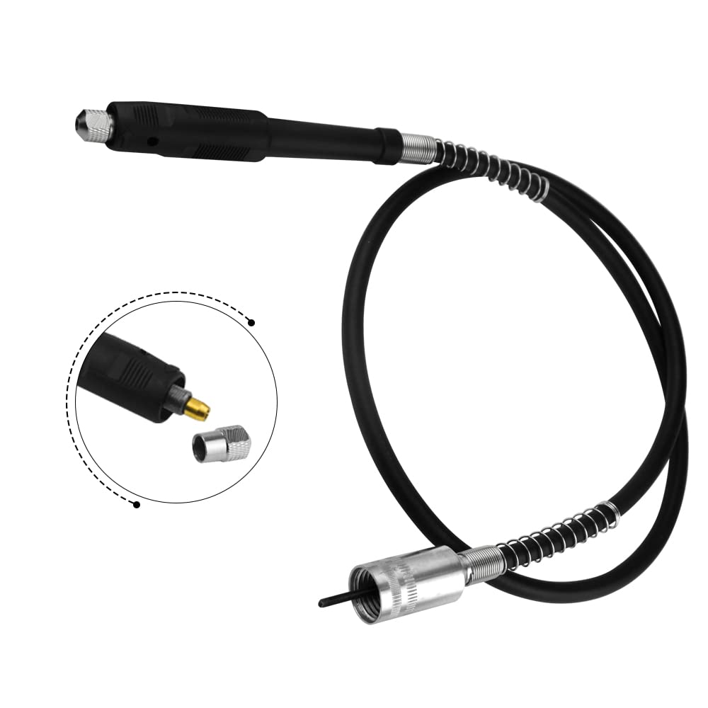Flexible Flex Shaft Adapter for Power Drill - 39Inch Extension Cord Rotary Grinder Tool Attachment - Perfect for DIY Projects, Metal Polishing & Wood Carving