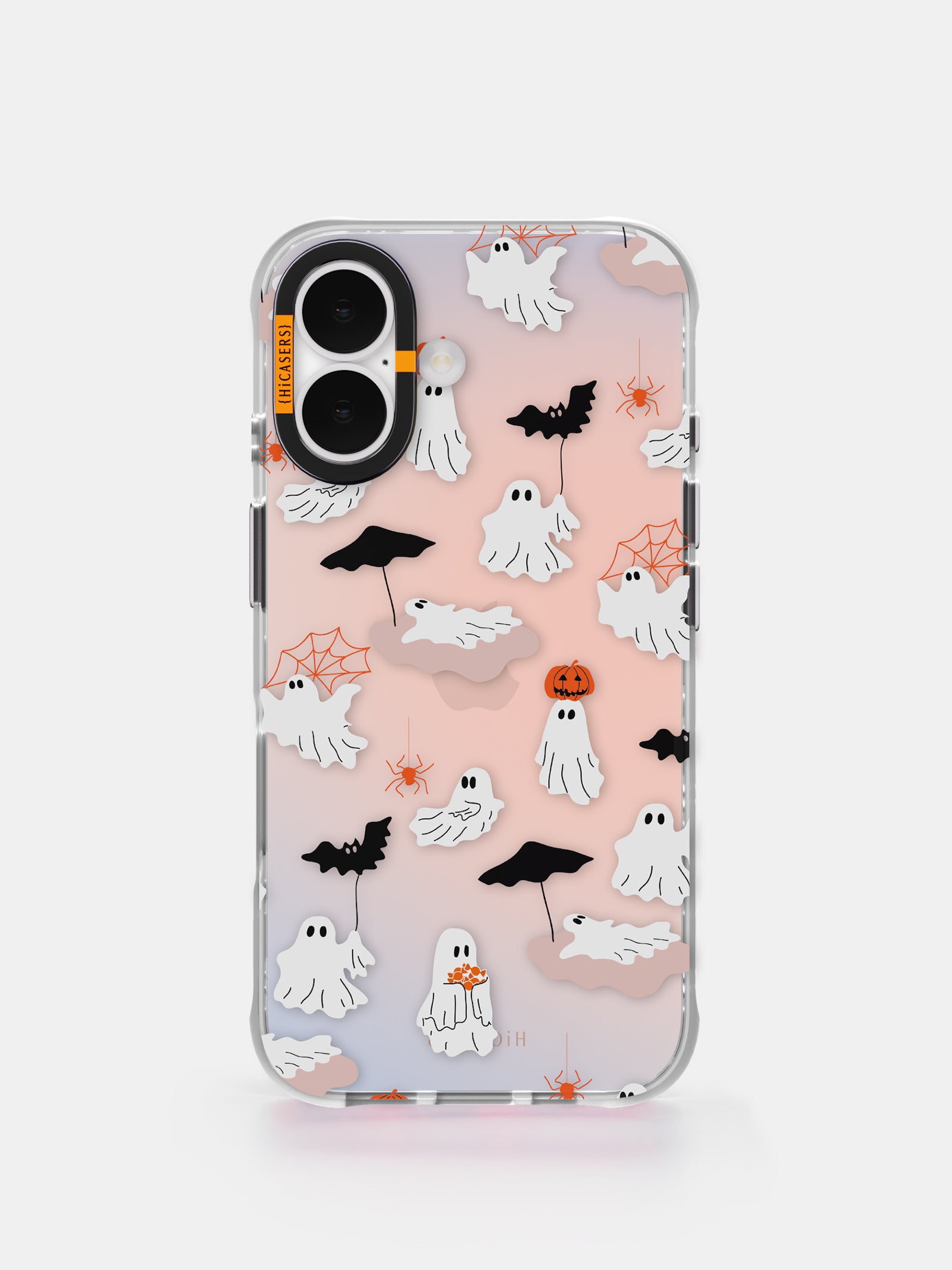 Ghost Party Iridescent Phone Case - Grey | Trendy Protective Cover for iPhone & Samsung | Perfect for Halloween, Cosplay & Themed Parties