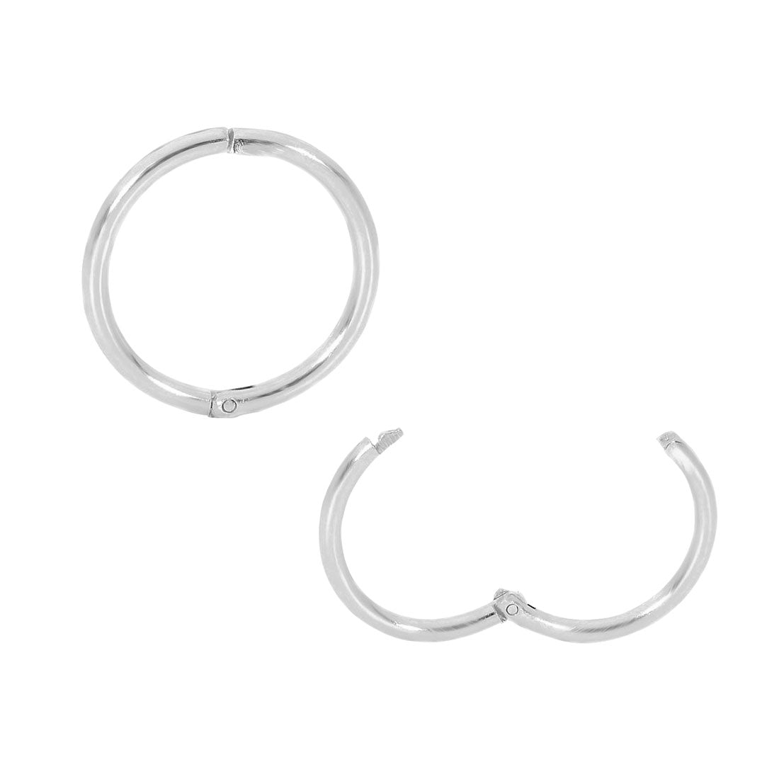 12mm Endless Silver Sleepers Earrings - Hypoallergenic Stainless Steel Hoops for Women, Perfect for Everyday Wear, Gifts & Special Occasions
