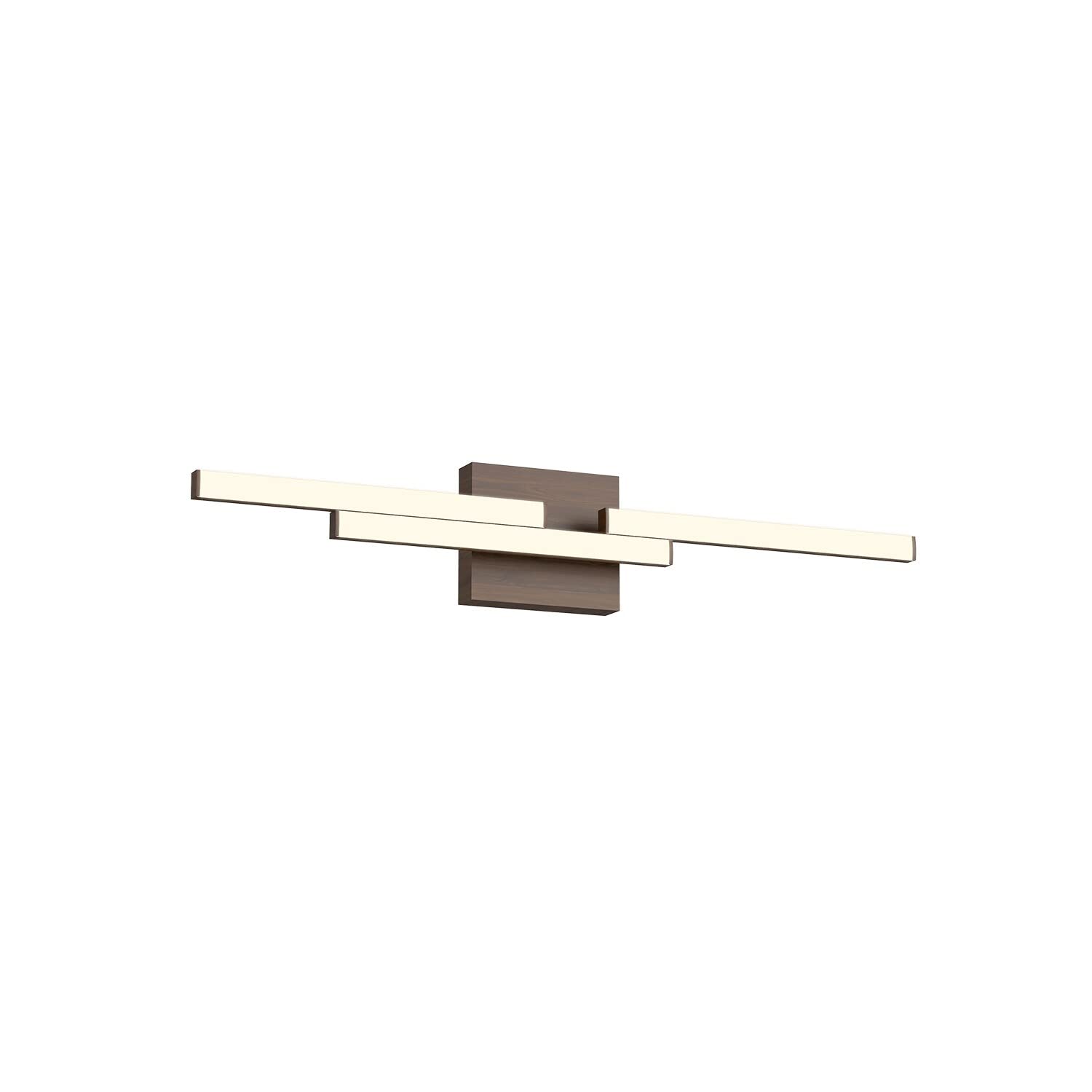Kuzco Lighting VL52727-WT Anello Minor Vanity LED Light Fixture - Modern Walnut Finish for Bathroom & Dressing Room Lighting