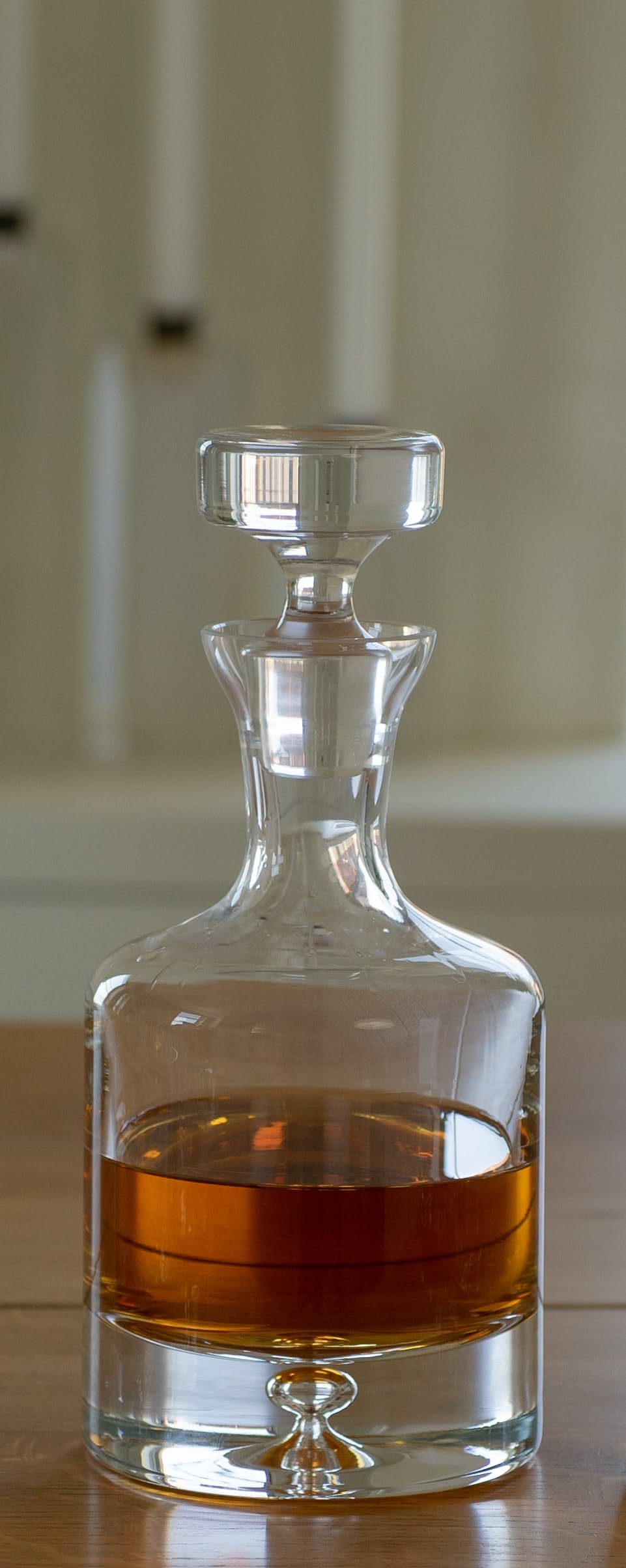 Premium Ravenscroft Crystal Whiskey Decanter Set - 34oz Hand-Blown Lead-Free European Crystal Decanter with 4 Double Old Fashioned Glasses (11oz Each) - Elegant Gift Box for Whiskey Lovers, Home Bar & Special Occasions