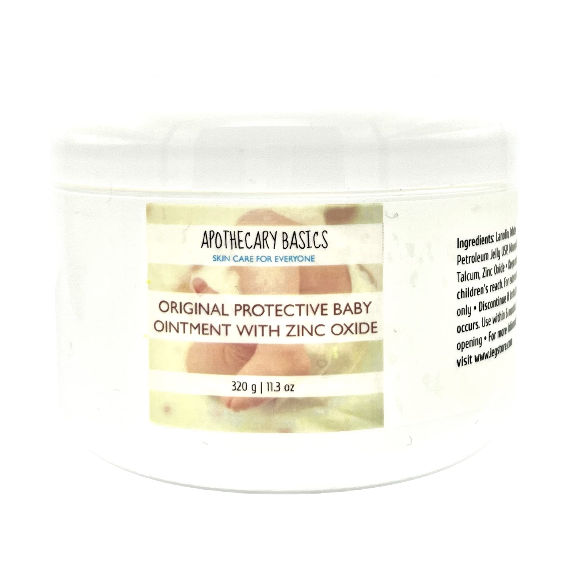 Apothecary Basics Original Protective Baby Ointment - 9.2 oz | Diaper Rash Cream for Sensitive Skin | Gentle Moisturizer for Newborns & Infants | Perfect for Daily Diaper Changes & Skin Protection