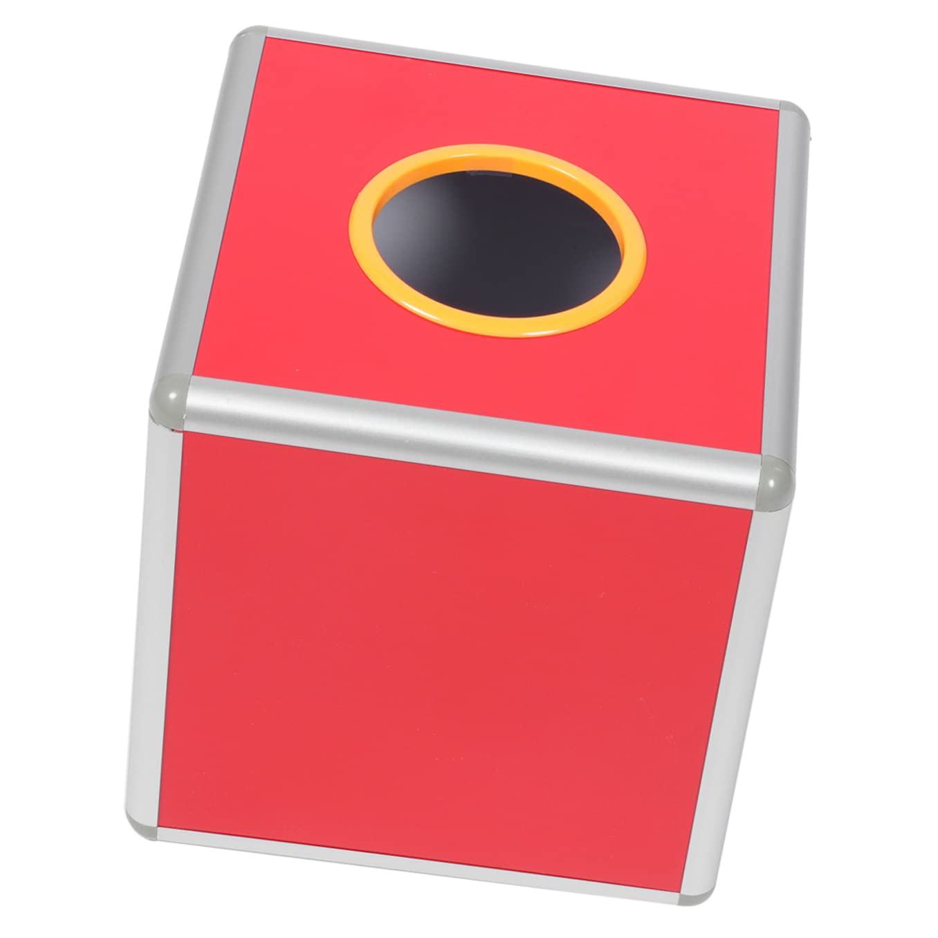 Opaque Aluminum Alloy Lottery Ballot Box - Secure Voting Container for Elections, Donations & Promotions | Multi-Functional Storage Bin for Office, School & Community Events