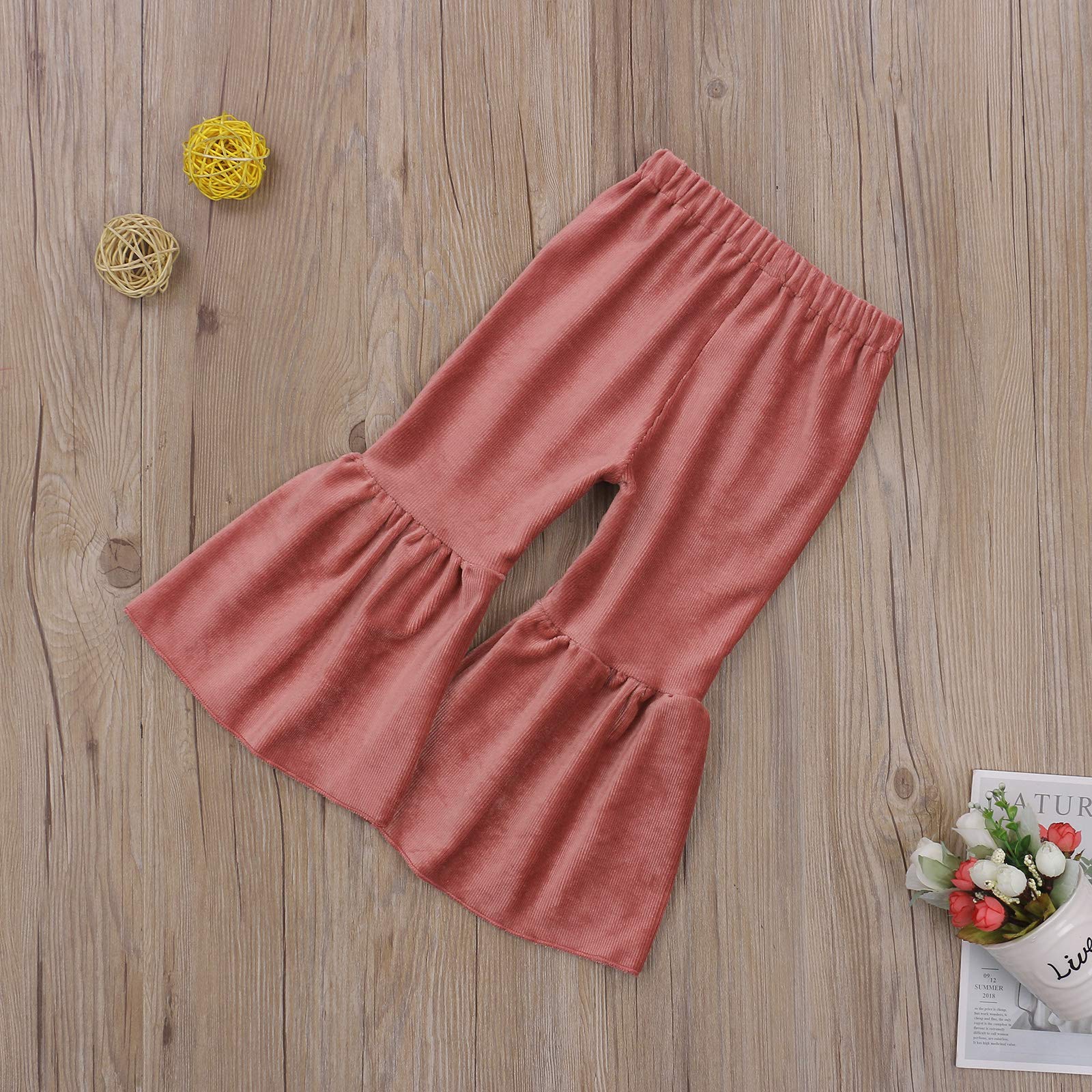 Toddler Bell Bottom Pants for Baby Girls - Soft Ruffle Leggings & Flare Trousers | Playtime, Daycare & Photo Shoot Outfits