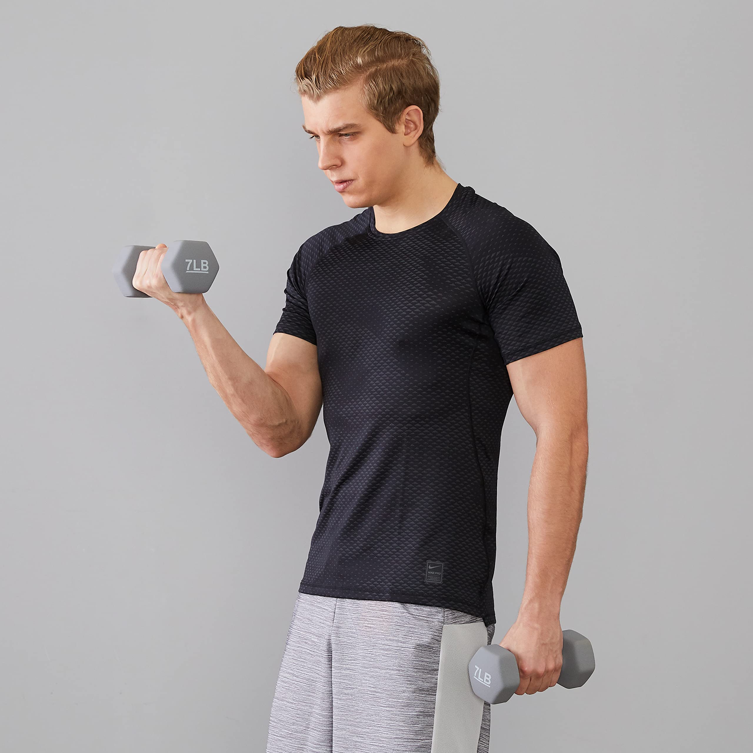 Amazon Basics Neoprene Dumbbell Hand Weights - 1-10 lbs Set for Home Gym, Strength Training & Fitness Workouts - Non-Slip Grip for Yoga, Pilates & Cardio Exercises