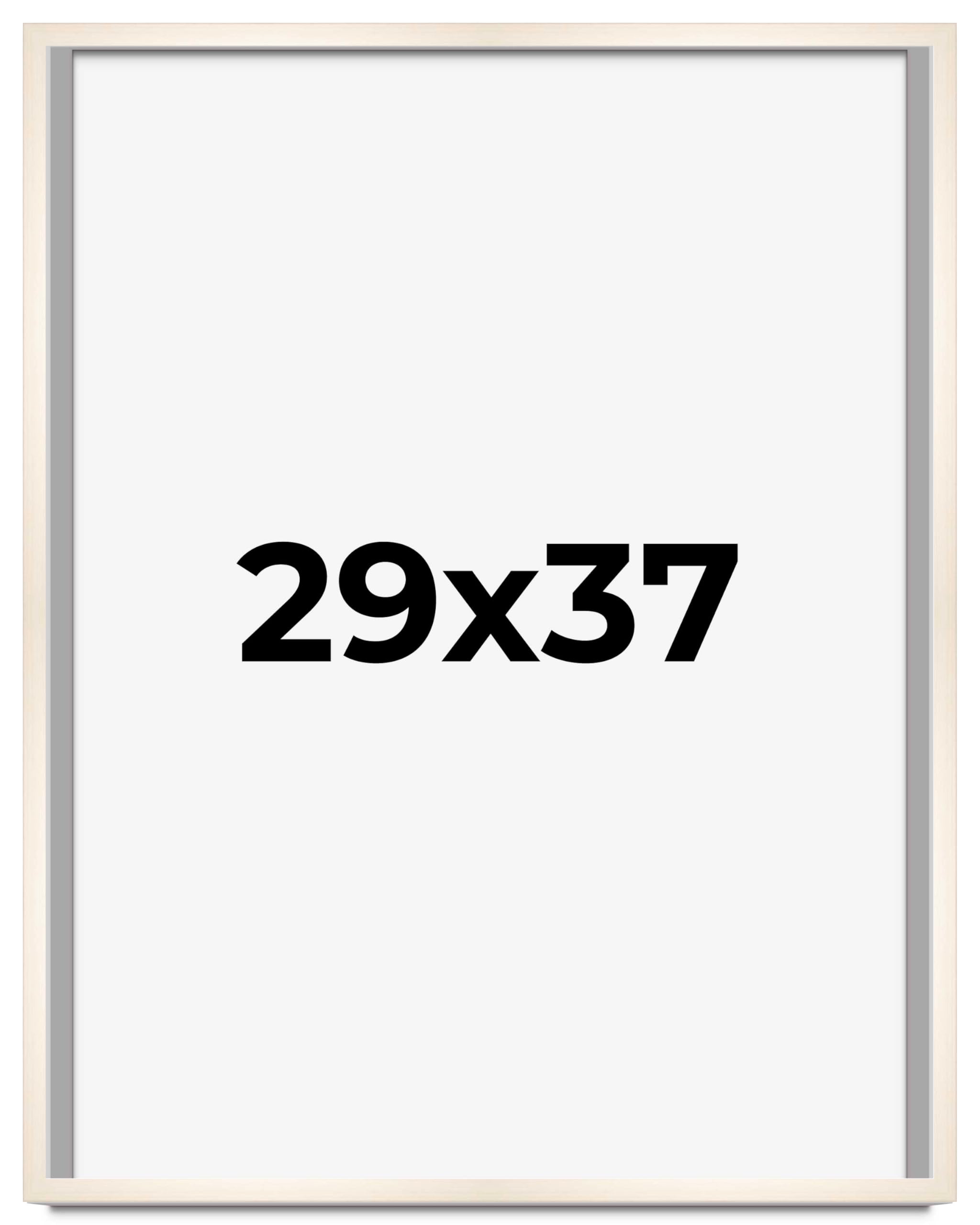 CountryArtHouse 29x37 Inch Whitewashed Solid Wood Picture Frame - 0.8125