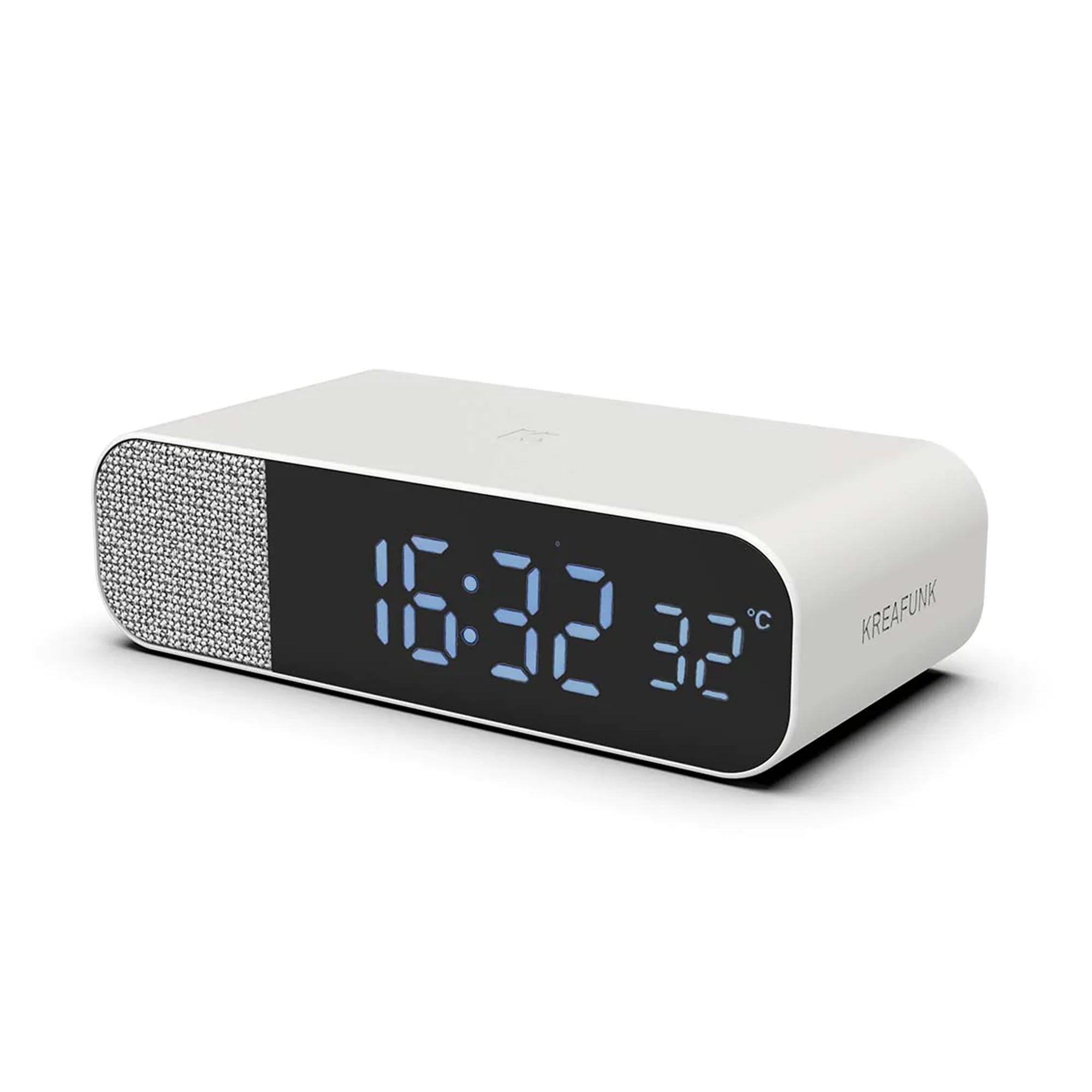Kreafunk Awake Clock & Speaker - Smart Alarm Clock with Bluetooth Speaker, FM Radio & Night Light for Bedroom, Home Office, and Travel