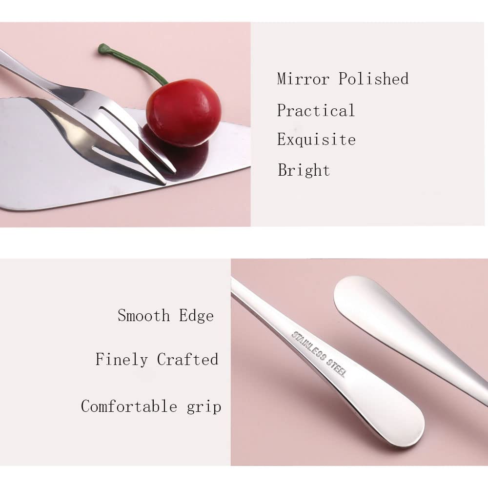 10-Pack Mini Stainless Steel Dessert Forks - Perfect for Fruit, Cocktails, Salad, Cake Tasting - Ideal for Parties, Home, Restaurants & Catering Events