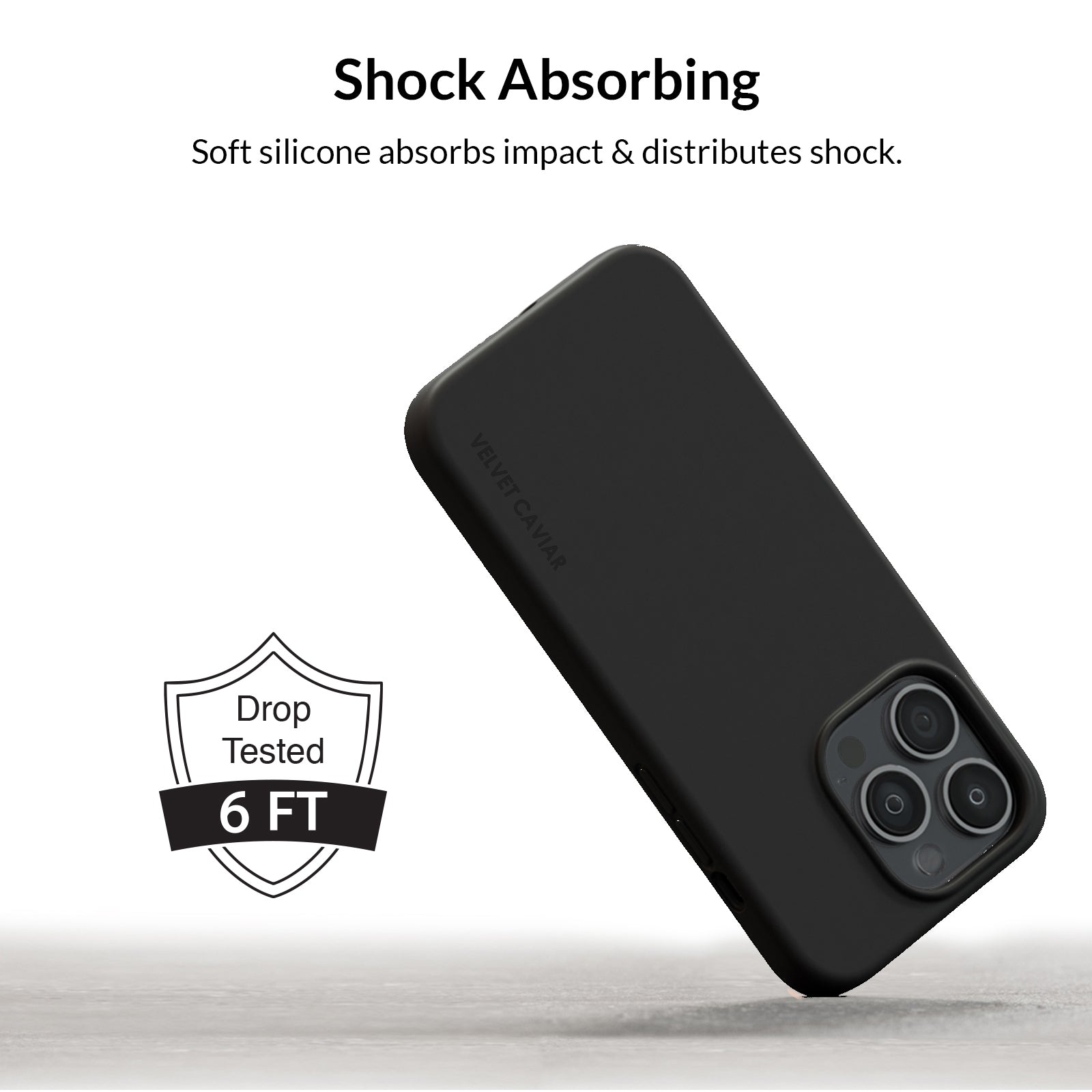 Durable Black Silicone iPhone Case - Shockproof & Slim Protective Cover for iPhone [Model Numbers] - Perfect for Everyday Use, Work & Outdoor Activities