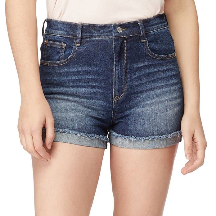 Fearless High-Rise Vintage Denim Shorts for Women - Curvy & Plus Size Jeans Shorts - Insta-Worthy Retro Style for Summer Outfits, Beach Vacations & Casual Streetwear