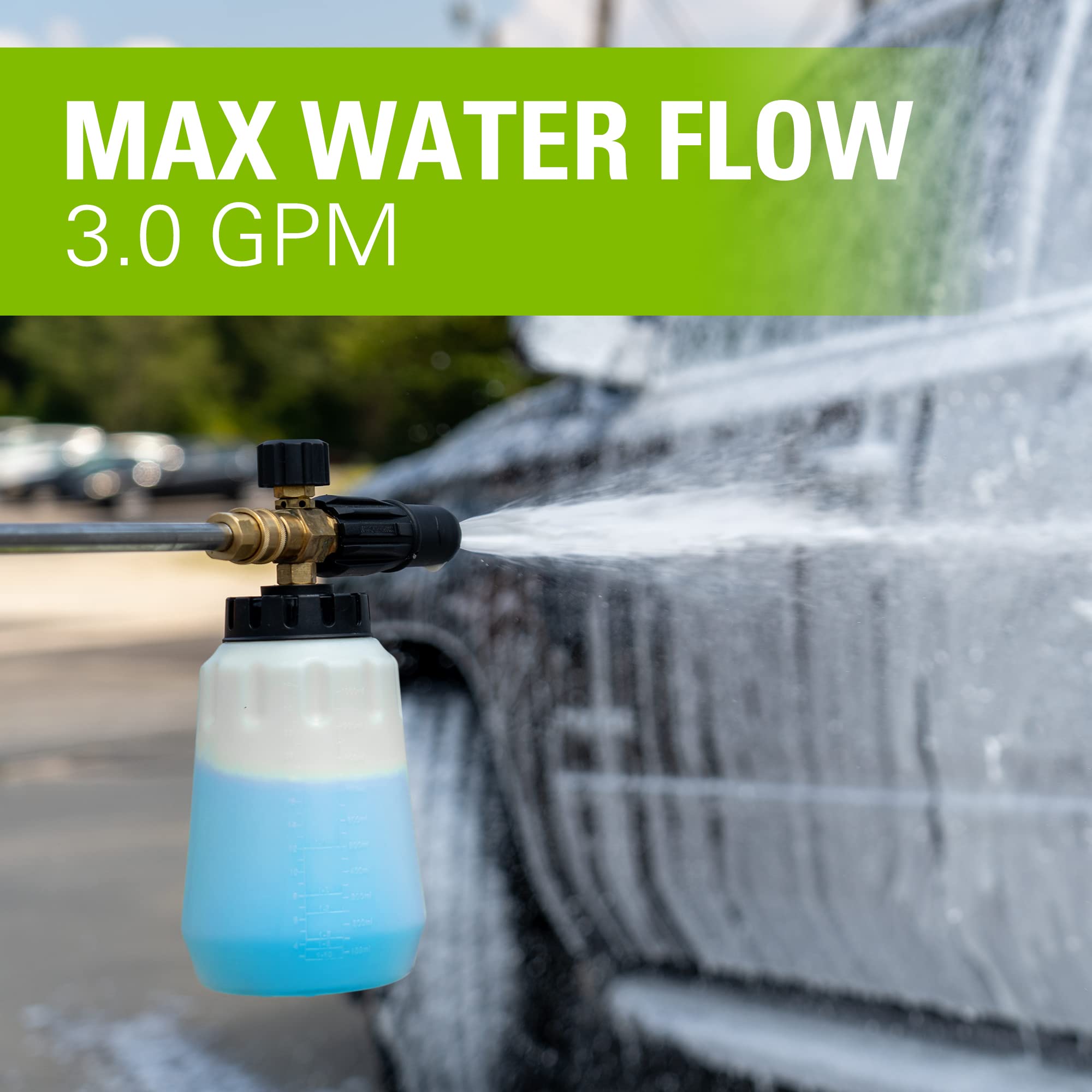 Best Pressure Washer Foam Cannon for Car Washing - Heavy Duty Foam Blaster with Adjustable Nozzle - Perfect for Auto Detailing, Home & Driveway Cleaning