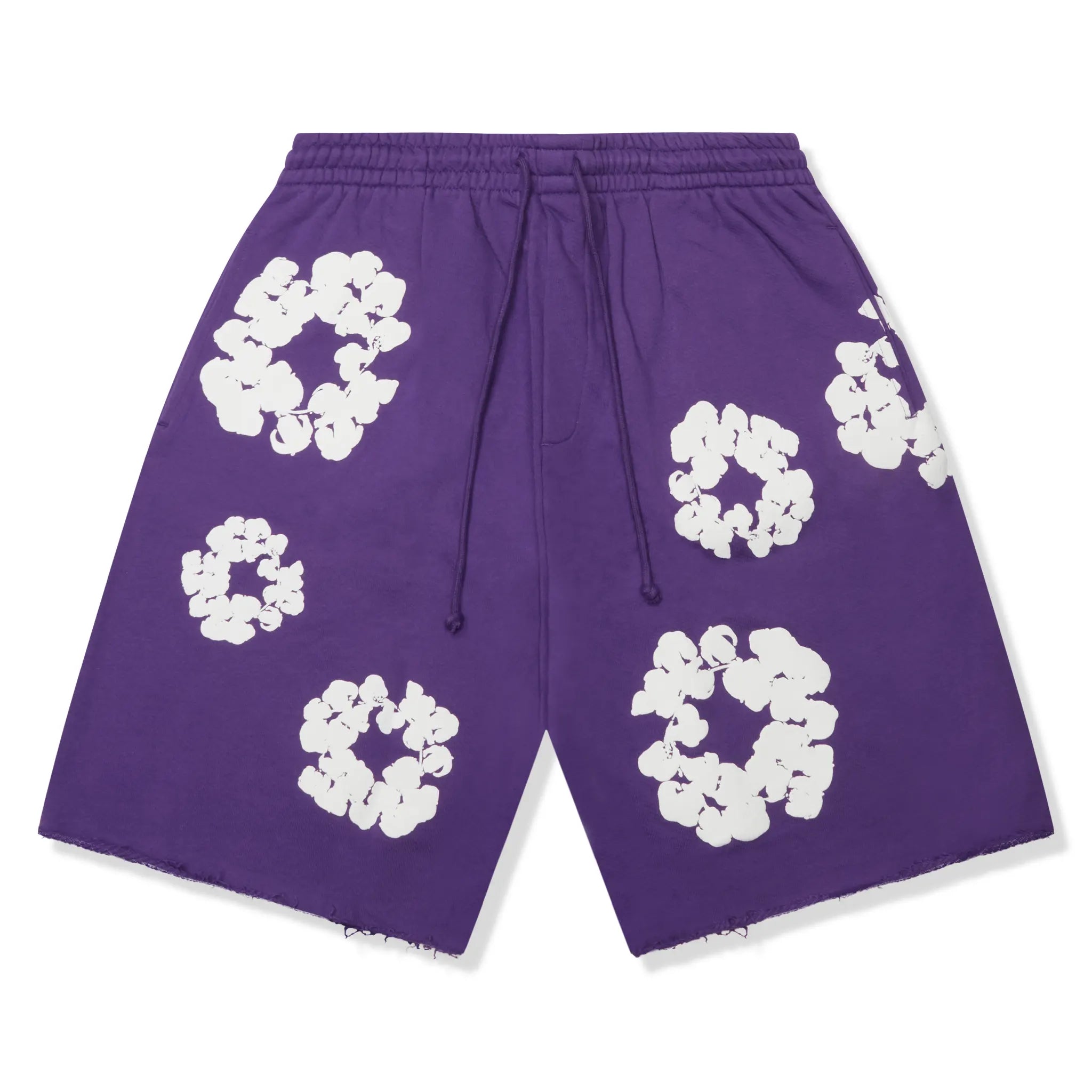 Denim Tears Cotton Wreath Purple Denim Shorts for Men - Trendy Streetwear & Casual Summer Outfits | Perfect for Music Festivals, Beach Trips, and Everyday Wear